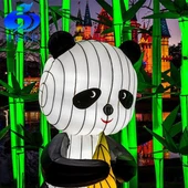 الحياة حجم الباندا الصينية فانوس