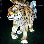 الترفيه في الهواء الطلق LED الصينية فانوس النمر الحيوان